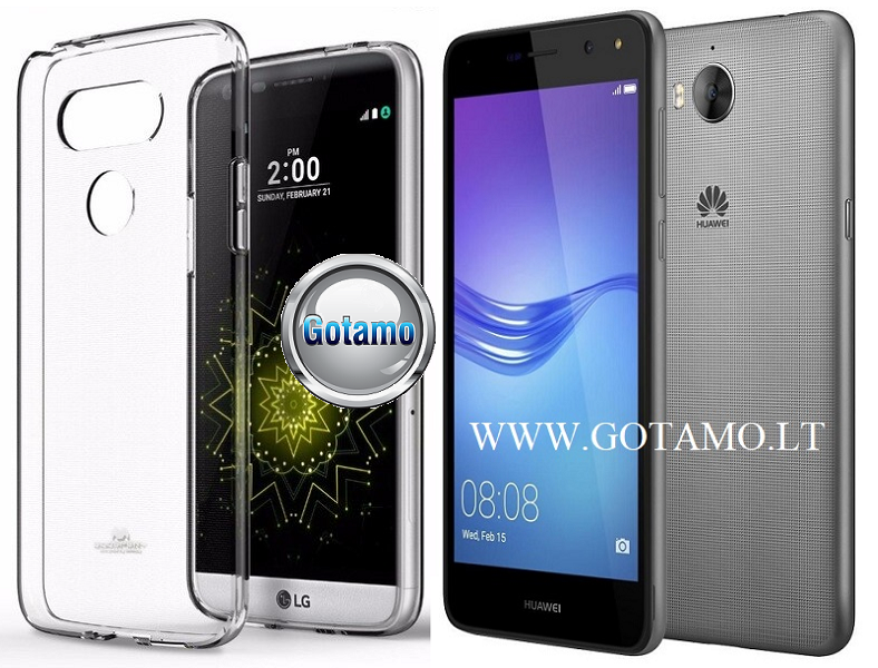 Mercury Jelly dėklas nugarėlė Huawei Y5 (2017) Huawei Y6 (2017) telefonui skaidrus