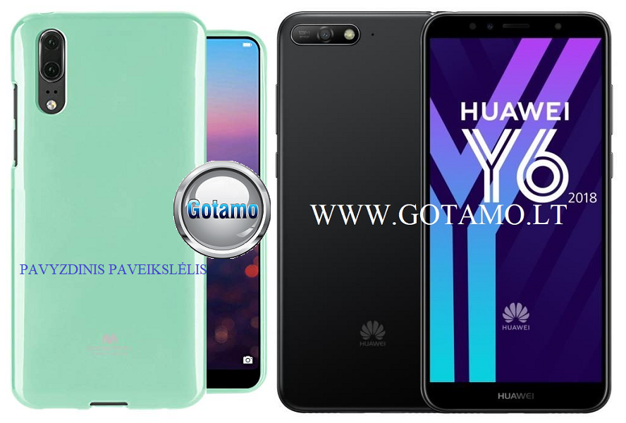 Mercury Jelly dėklas nugarėlė Huawei Y6 (2018) Huawei Honor 7A telefonui mėtinės spalvos