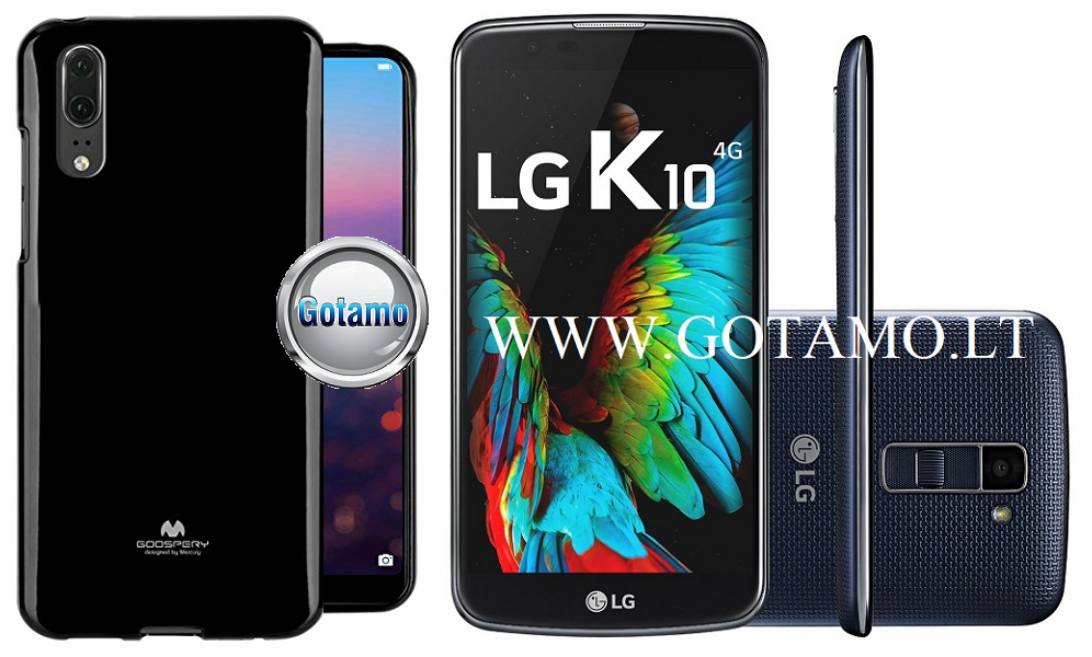 Mercury Jelly dėklas LG K10 juodos telefonui