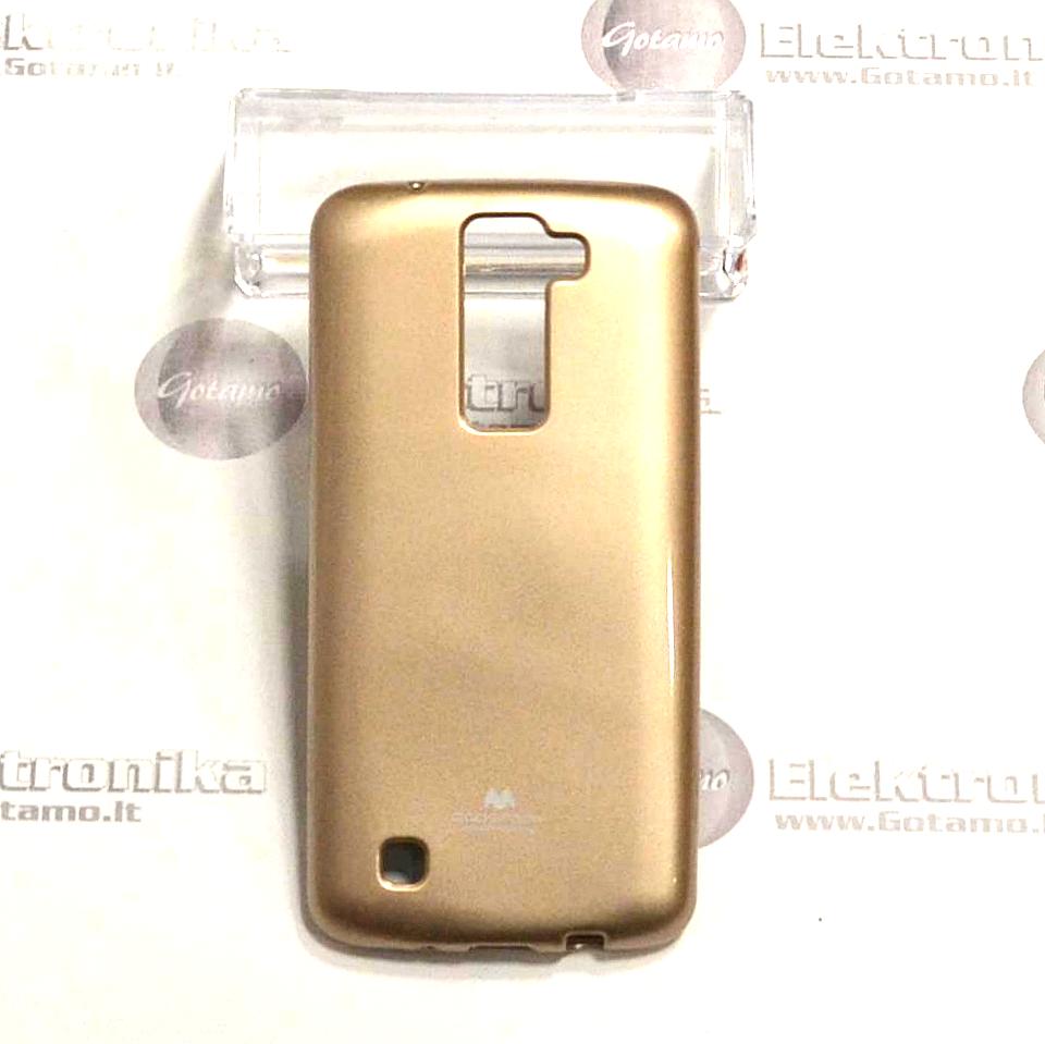 Mercury Jelly dėklas nugarėlė LG K8 telefonui aukso spalvos 2 Mercury Jelly dėklas LG K8 aukso knygelės tipo dėklas
