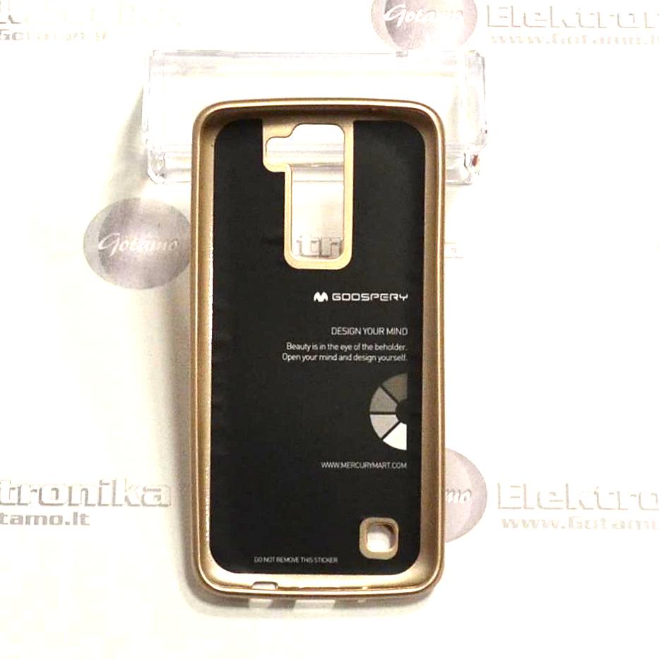 Mercury Jelly dėklas nugarėlė LG K8 telefonui aukso spalvos 3 Mercury Jelly dėklas LG K8 aukso vaizdas 3