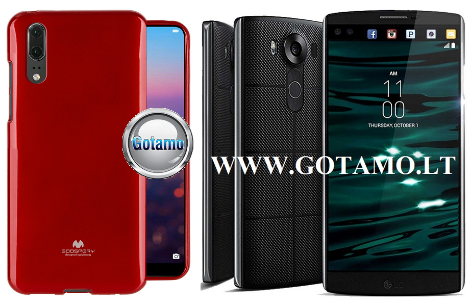 Mercury Jelly dėklas LG V10 raudonos telefonui