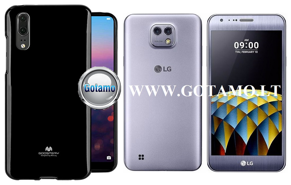 Mercury Jelly dėklas LG X cam juodos telefonui