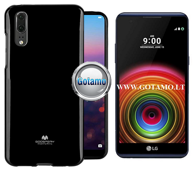 Mercury Jelly dėklas LG X Power juodos telefonui