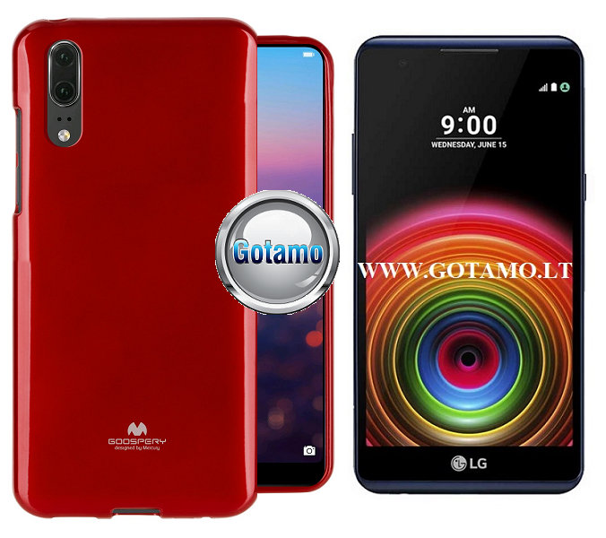 Mercury Jelly dėklas LG X Power raudonos telefonui