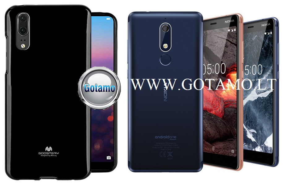 Mercury Jelly dėklas nugarėlė Nokia 5.1 juoda