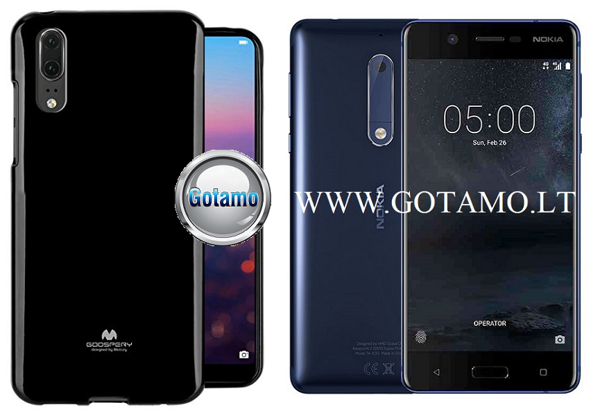 Mercury Jelly dėklas nugarėlė Nokia 5 juoda