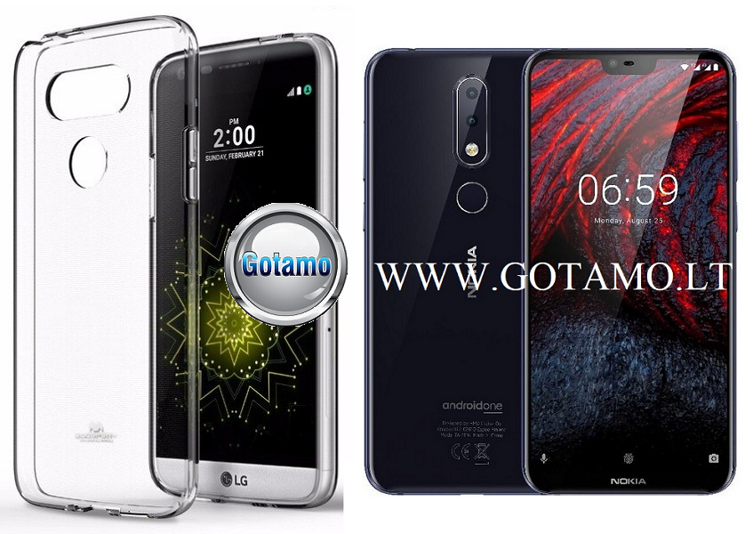 Mercury Jelly dėklas nugarėlė Nokia 6.1 Plus skaidrus