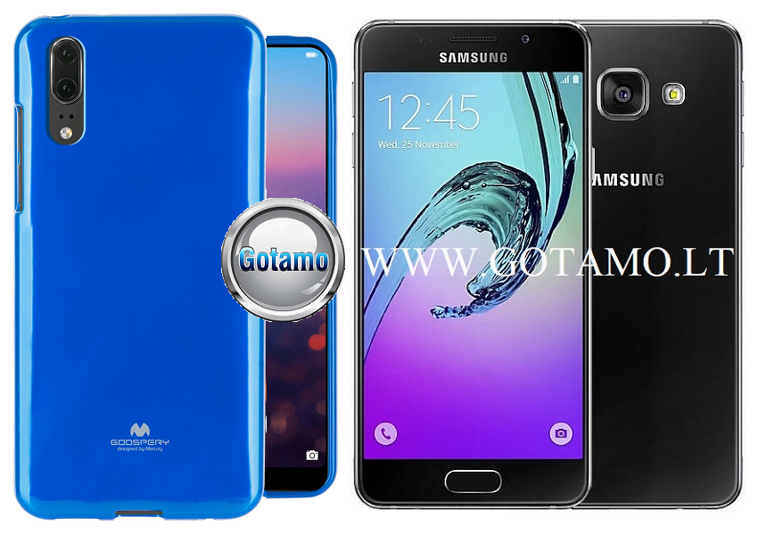 Mercury Jelly dėklas Samsung Galaxy A3 (2016) mėlynos spalvos