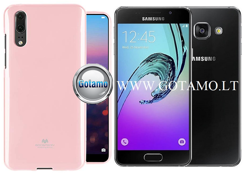 Mercury Jelly dėklas Samsung Galaxy A3 (2016) rožinės spalvos