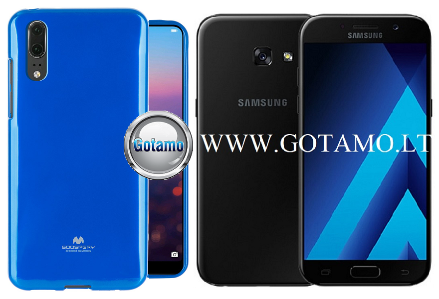 Mercury Jelly dėklas Samsung Galaxy A3 (2017) mėlynos spalvos