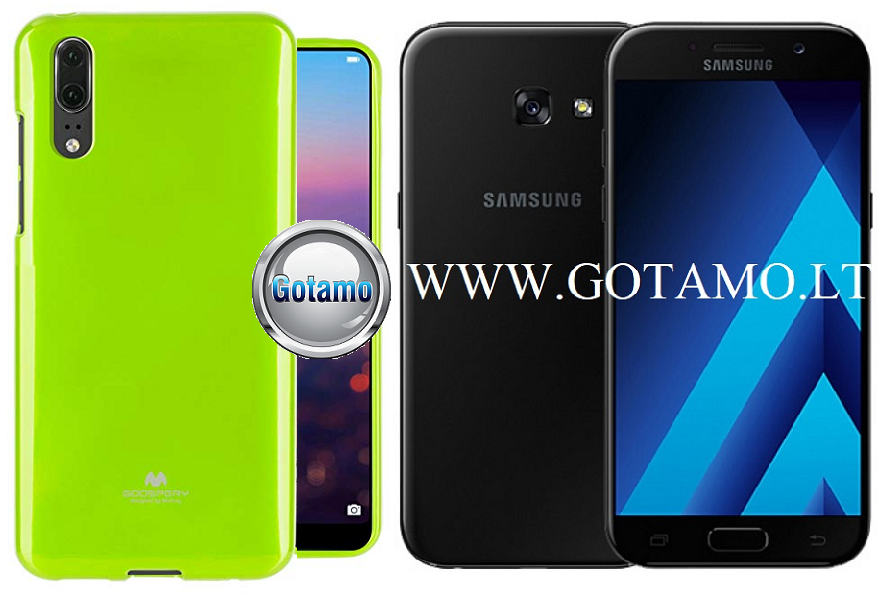 Mercury Jelly dėklas Samsung Galaxy A3 (2017) salotinės spalvos