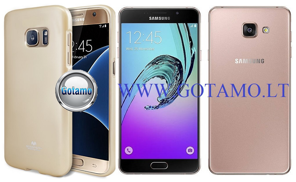 Mercury Jelly dėklas Samsung Galaxy A7 (2016) aukso spalvos