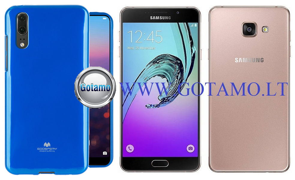 Mercury Jelly dėklas Samsung Galaxy A7 (2016) mėlynos spalvos