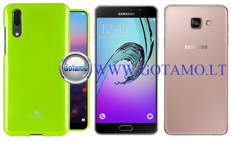 Mercury Jelly dėklas Samsung Galaxy A7 (2016) salotinės spalvos