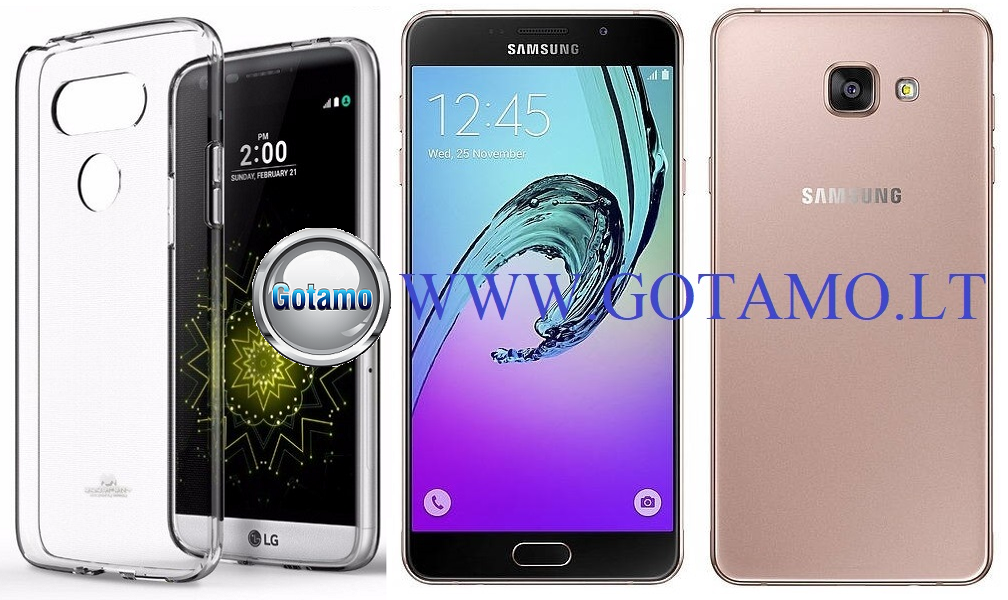 Mercury Jelly dėklas Samsung Galaxy A7 (2016) skaidrus spalvos