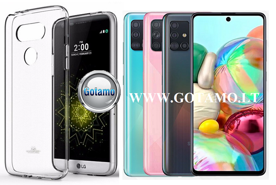 Mercury Jelly dėklas Samsung Galaxy A71 skaidrus spalvos