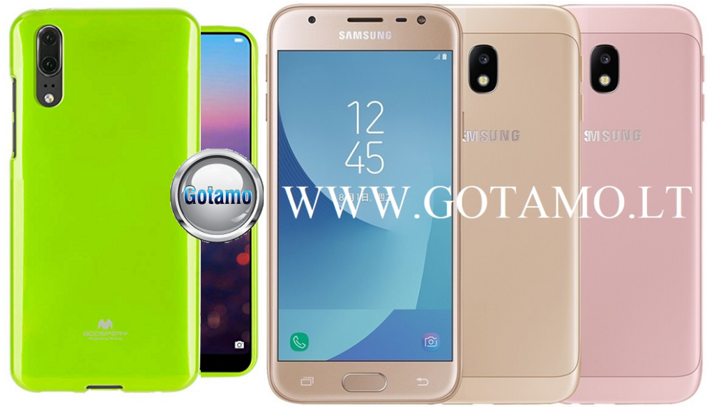 Mercury Jelly dėklas Samsung Galaxy J3 (2017) salotinės spalvos