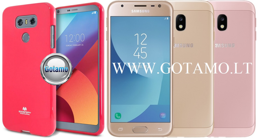 Mercury Jelly dėklas Samsung Galaxy J3 (2017) rožinės spalvos