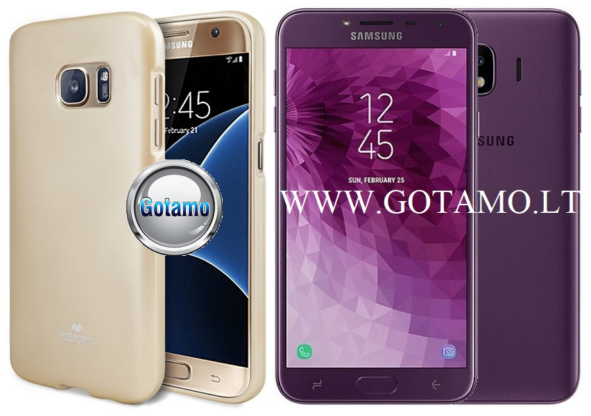 Mercury Jelly dėklas Samsung Galaxy J4 (2018) aukso spalvos