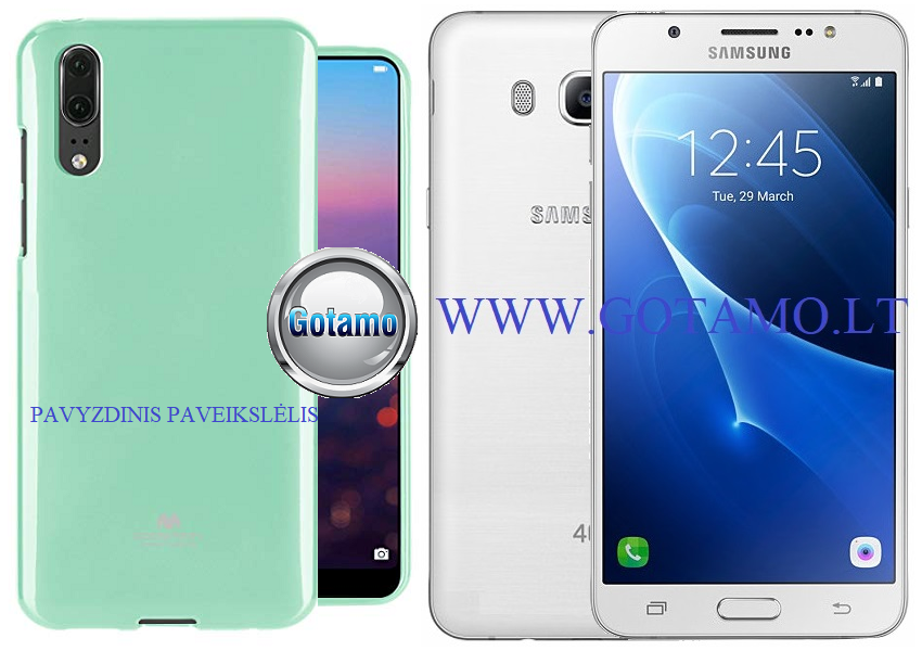 Mercury Jelly dėklas Samsung Galaxy J5 (2016) mėtinės spalvos
