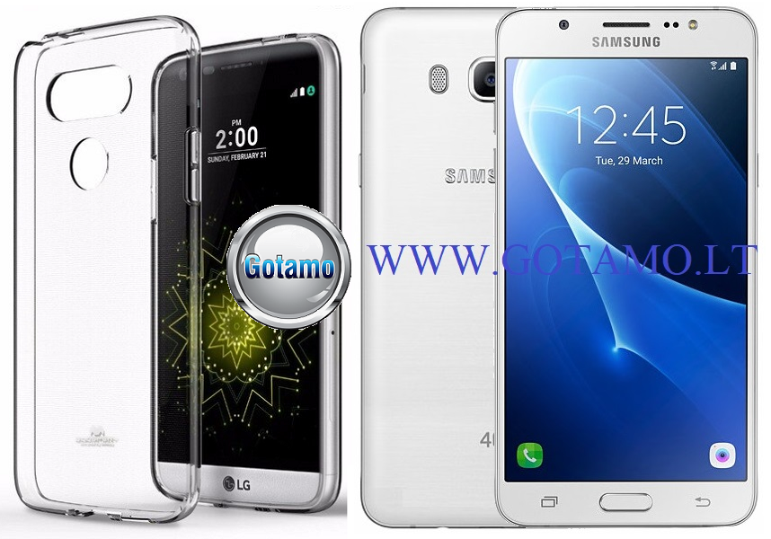 Mercury Jelly dėklas Samsung Galaxy J5 (2016) skaidrus spalvos