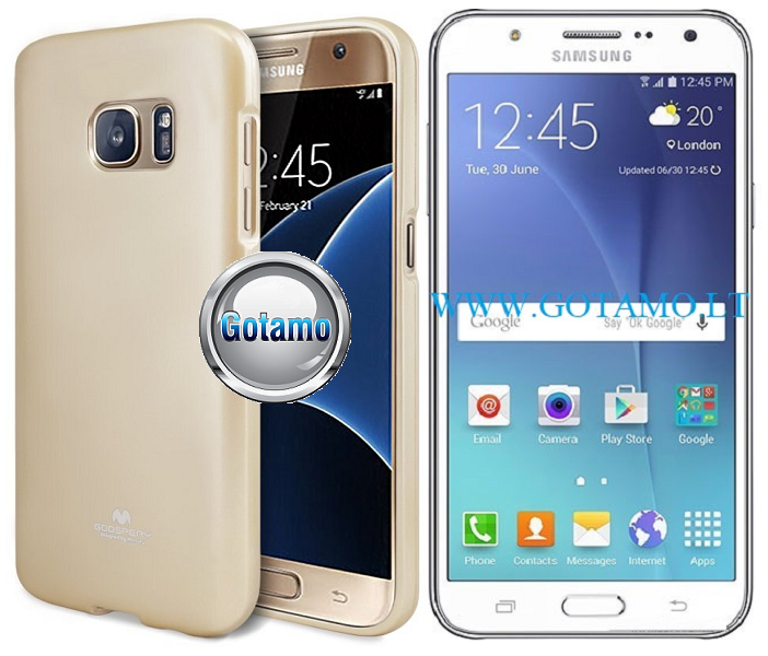 Mercury Jelly dėklas Samsung Galaxy J5 aukso spalvos