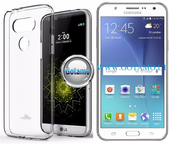 Mercury Jelly dėklas Samsung Galaxy J5 skaidrus spalvos