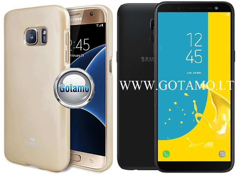 Mercury Jelly dėklas Samsung Galaxy J6 (2018) aukso spalvos