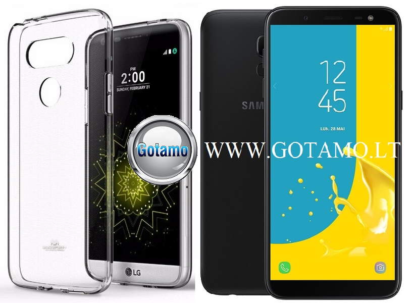 Mercury Jelly dėklas Samsung Galaxy J6 (2018) skaidrus spalvos