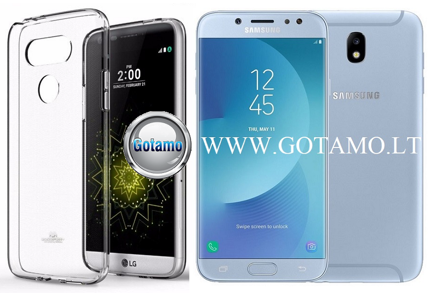 Mercury Jelly dėklas Samsung Galaxy J7 (2017) skaidrus spalvos