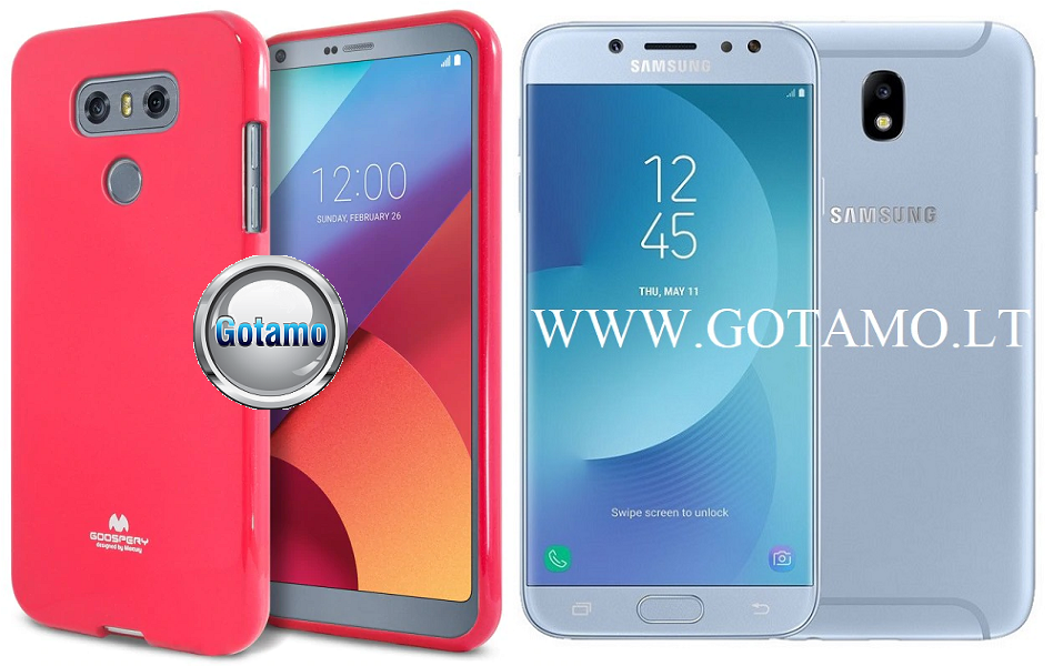 Mercury Jelly dėklas Samsung Galaxy J7 (2017) rožinės spalvos