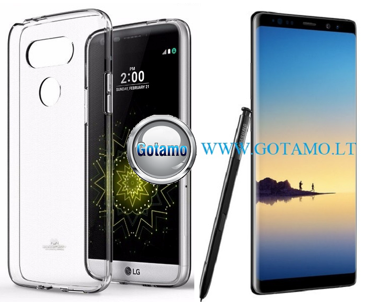 Mercury Jelly dėklas Samsung Galaxy Note 8 skaidrus spalvos