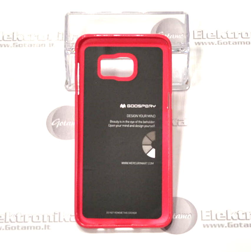Mercury Jelly dėklas nugarėlė Samsung Galaxy S6 edge+ telefonui tamsiai rožinės spalvos 2 Mercury Jelly dėklas Samsung Galaxy S6 edge+ – nuotrauka 2