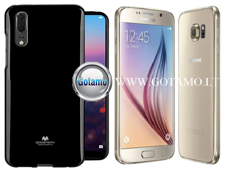 Mercury Jelly dėklas Samsung Galaxy S6 juodos spalvos