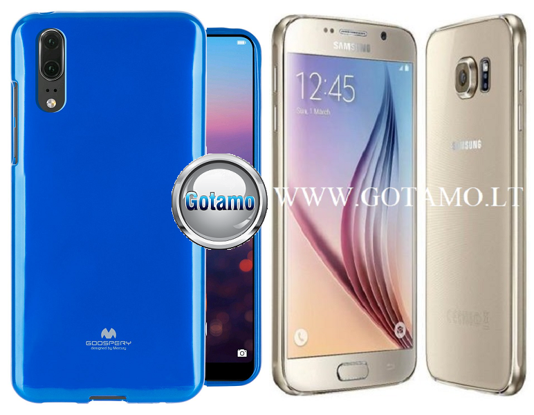 Mercury Jelly dėklas Samsung Galaxy S6 mėlynos spalvos
