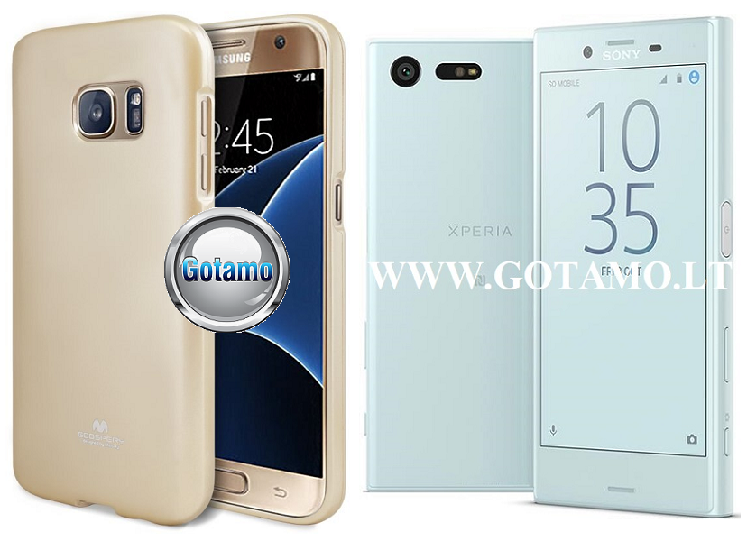 Mercury Jelly dėklas Sony Xperia X Compact auksinės spalvos
