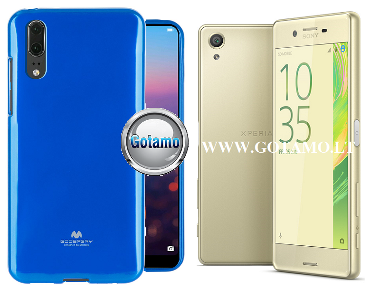 Mercury Jelly dėklas Sony Xperia X mėlynos spalvos