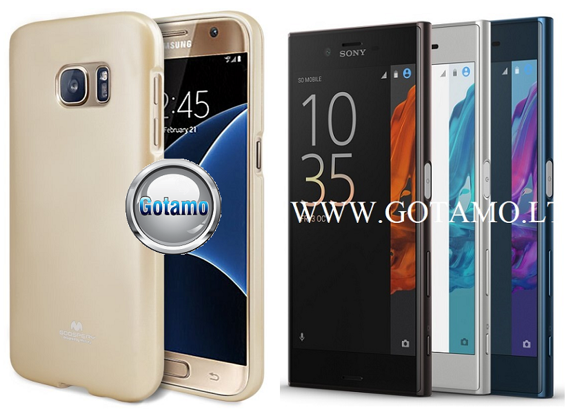 Mercury Jelly dėklas Sony Xperia XZ, Sony Xperia XZs auksinės spalvos