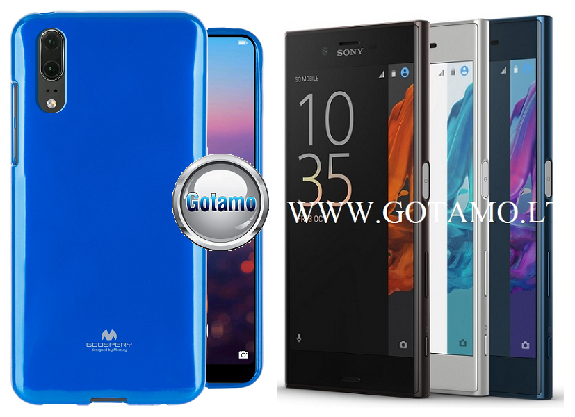 Mercury Jelly dėklas Sony Xperia XZ, Sony Xperia XZs mėlynos spalvos