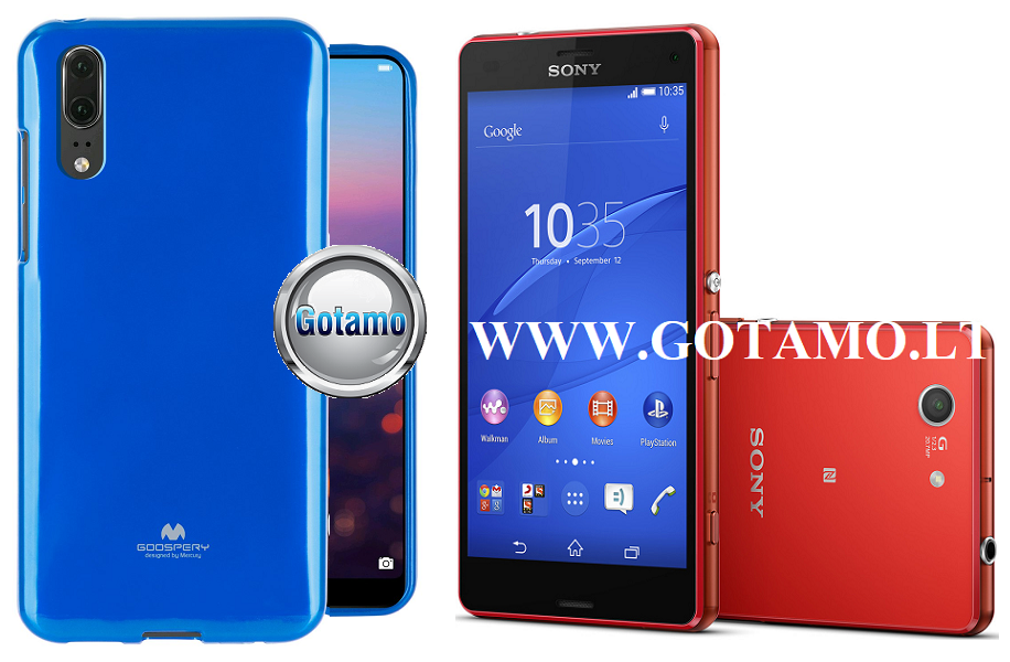 Mercury Jelly dėklas Sony Xperia Z3 Compact mėlynos spalvos