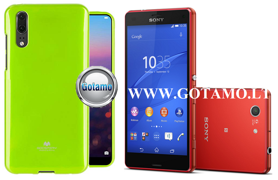 Mercury Jelly dėklas Sony Xperia Z3 Compact salotinės spalvos