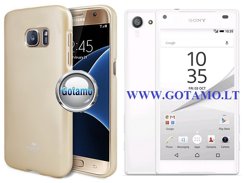 Mercury Jelly dėklas Sony Xperia Z5 Compact auksinės spalvos