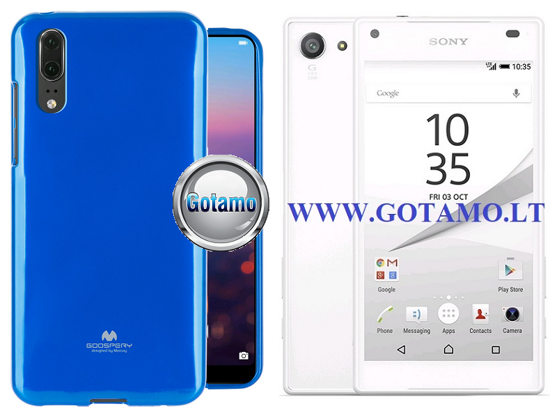 Mercury Jelly dėklas Sony Xperia Z5 Compact mėlynos spalvos