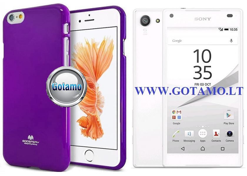 Mercury Jelly dėklas Sony Xperia Z5 Compact violetinės spalvos