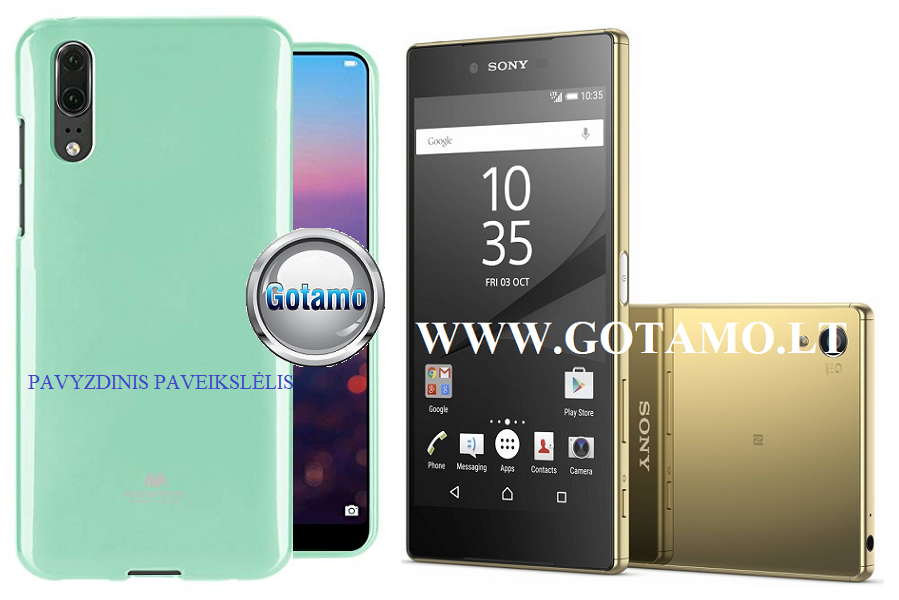 Mercury Jelly dėklas Sony Xperia Z5 Premium mėtinės spalvos