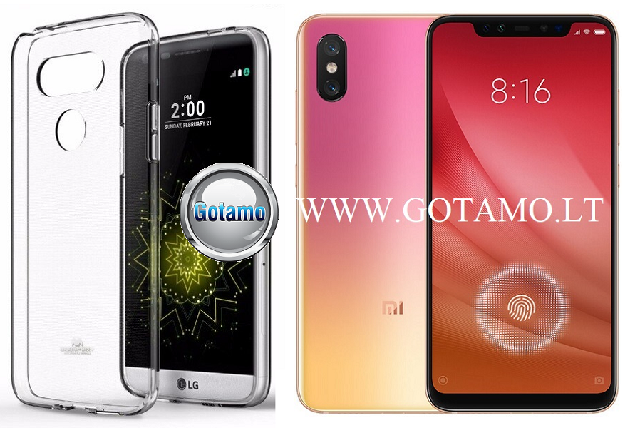 Mercury Jelly dėklas nugarėlė Xiaomi Mi 8 Lite Xiaomi Mi 8X telefonui skaidrus