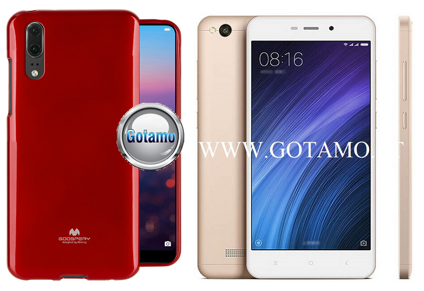 Mercury Jelly dėklas nugarėlė Xiaomi Redmi 4A telefonui raudonos spalvos