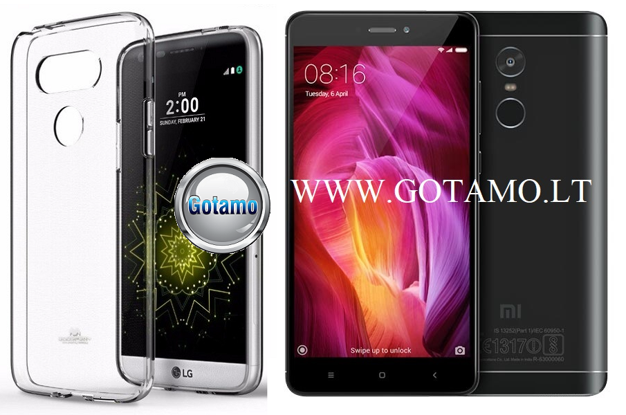 Mercury Jelly dėklas nugarėlė Xiaomi Redmi Note 4 Xiaomi Redmi Note 4X telefonui skaidrus