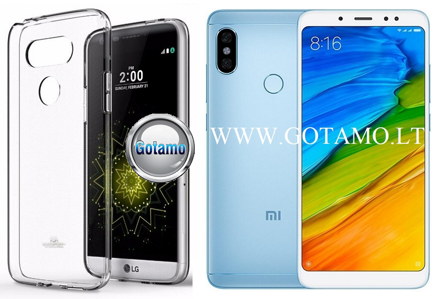Mercury Jelly dėklas nugarėlė Xiaomi Redmi Note 5 Xiaomi Redmi Note 5 Pro telefonui skaidrus